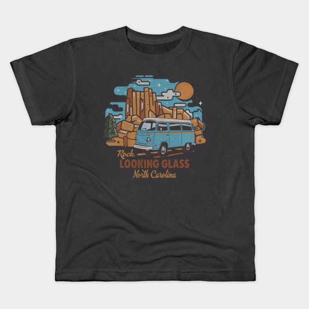 Looking Glass Rock North Carolina Kids T-Shirt by Tees For UR DAY